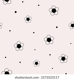 Small flowers vector seamless pattern. Sketch liberty and elegant motif for fabrics. Cute flowers on background. Seamless pattern for the production of textiles, wallpaper, printing.