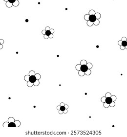 Small flowers vector seamless pattern. Sketch liberty and elegant motif for fabrics. Cute flowers on background. Seamless pattern for the production of textiles, wallpaper, printing. 