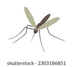 Small flying mosquito insect. Vector illustration