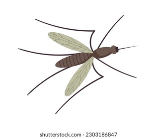 Small flying mosquito insect. Vector illustration