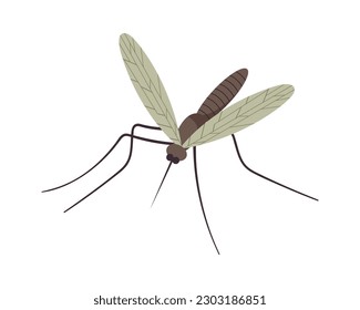 Small flying mosquito insect. Vector illustration