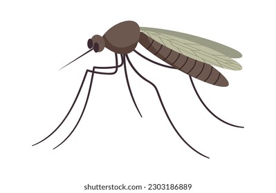 Small flying mosquito insect. Vector illustration