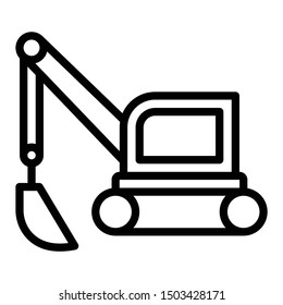 Small Forklift with Bucket Vector Icon