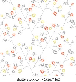 small funny florets seamless background