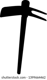 small garden hoe silhouette vector