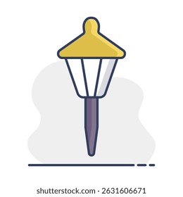 Pequeño icono de Vector de luz de jardín. Señal de la lámpara con energía solar. Símbolo de gráfico para la agricultura, jardín y plantas Sitio web y diseño de App, logotipo, App, UI