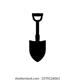 Small garden shovel silhouette icon flat vector illustration design.