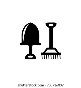 small garden tools icon. Garden elements. Premium quality graphic design icon. Simple love icon for websites, web design, mobile app, info graphics on white background