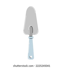 Small garden trowel for gardening. Hand drawn vector illustration. In home gardening tool isolated on white.