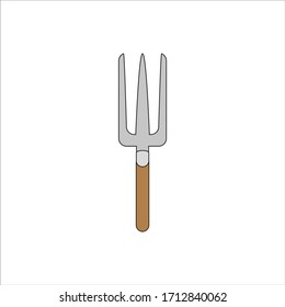 un tenedor pequeño para jardinería. ilustración para diseño web y móvil.