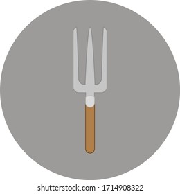 small gardening fork. illustration for web and mobile design.