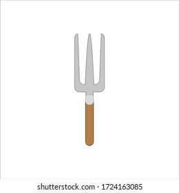 small gardening fork. illustration for web and mobile design.