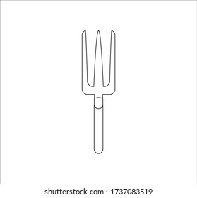 small gardening fork. illustration for web and mobile design.