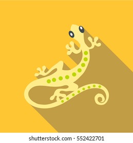 Small gecko icon. Flat illustration of small gecko vector icon for web