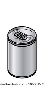 A small generic unlabelled straight-sided aluminium drink can - 200/237 mL - 7.0/8.3 fl oz - 6.8/8.0 US fl oz.