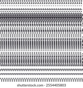 Small geometric particles form a complex texture.