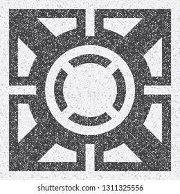 Small geometric texture of the treated stones and pebbles. Seamless pattern for the floor and walls in the bathroom.