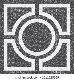 Small geometric texture of the treated stones and pebbles. Seamless pattern for the floor and walls in the bathroom.