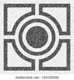 Small geometric texture of the treated stones and pebbles. Seamless pattern for the floor and walls in the bathroom.