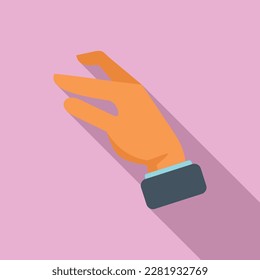 Small gesture icon flat vector. Finger hold. Palm arm
