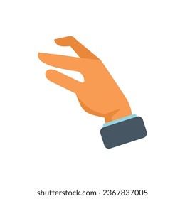 Small gesture icon flat vector. Finger hold. Palm arm isolated