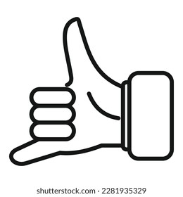 Small gesture icon outline vector. Finger hold. Palm arm