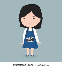 Small girl with a camera