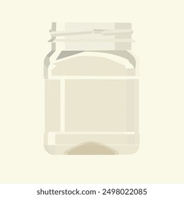 Small glass jar without lid 