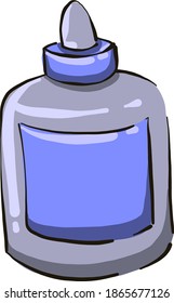 Small glue container, illustration, vector on white background.