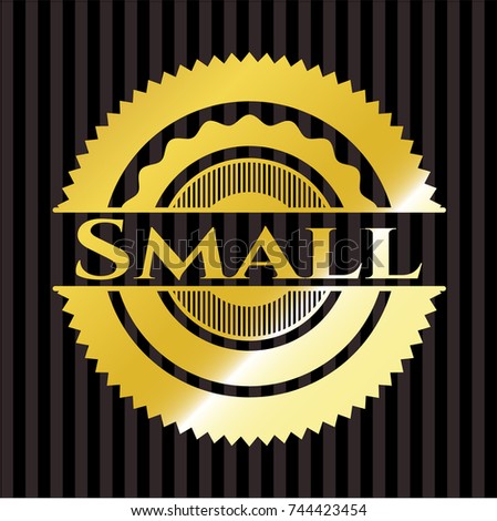Small gold shiny badge
