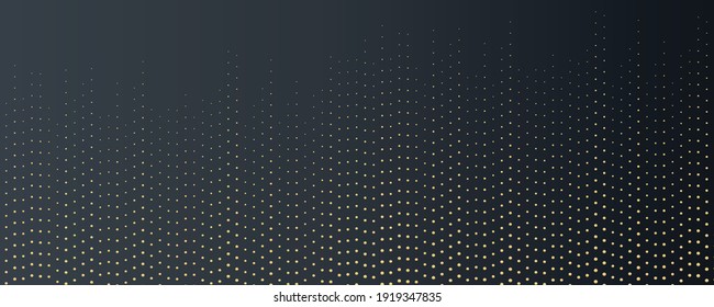 Small golden dots abstract technology web banner design. Bronze geometric futuristic background. Vector illustration