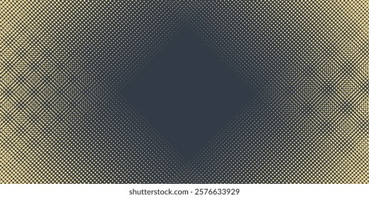 Small golden dots abstract technology web banner design. Bronze geometric futuristic background. Vector illustration