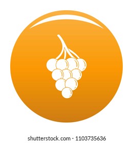 Small grape icon. Simple illustration of small grape vector icon for any design orange