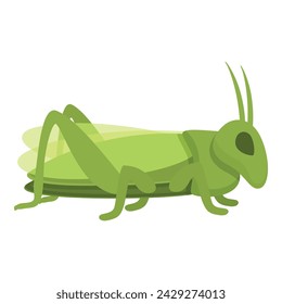 Small grasshopper icon cartoon vector. Amusing creature. Nature insect