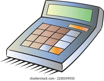 Calculadora De Escritorio Con Luz Gris Pequeña