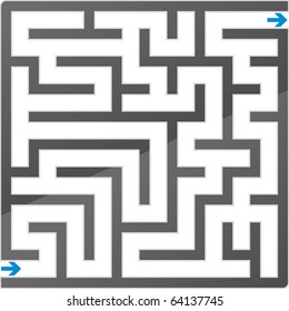 Small gray maze. Vector illustration.