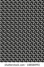  Small gray cornflowers  on a black seamless background