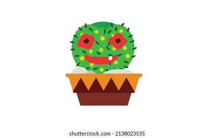 Un pequeño cactus verde que se sienta bellamente sobre una olla.