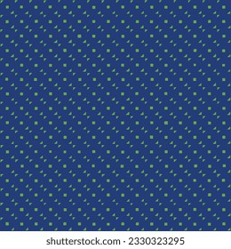 small green hand drawn squares and triangles. blue repetitive background. vector seamless pattern. geometric fabric swatch. wrapping paper. continuous design template for linen, home decor