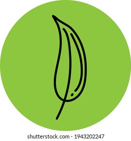 Hoja verde pequeña, ilustración, vector sobre fondo blanco