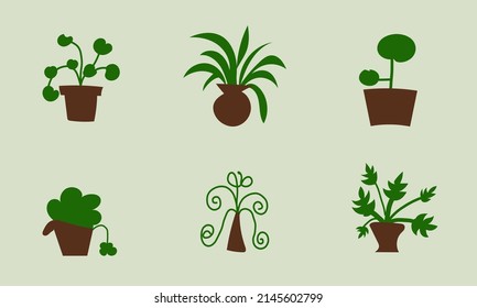 Small Green Plant in Pot 