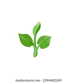 small green shoots of plants , vector artwork