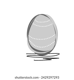 small grey easteregg - minimalistic painting