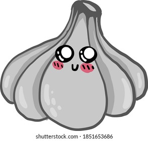 Gárlico gris pequeño, ilustración, vector sobre fondo blanco
