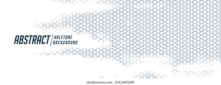 small grey triangle pattern white banner design vector