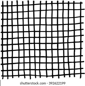 Small grid of dark lines drawn by hand.Vector Illustration