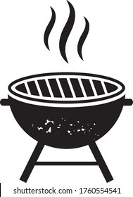 Small Grill for picnic and family reunions.  Chef  logo 
