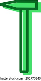 Small hammer, illustration, vector on a white background.