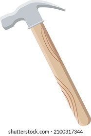 Small hammer, illustration, vector on a white background.