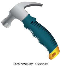 Small hammer to work in confined spaces. Vector illustration.